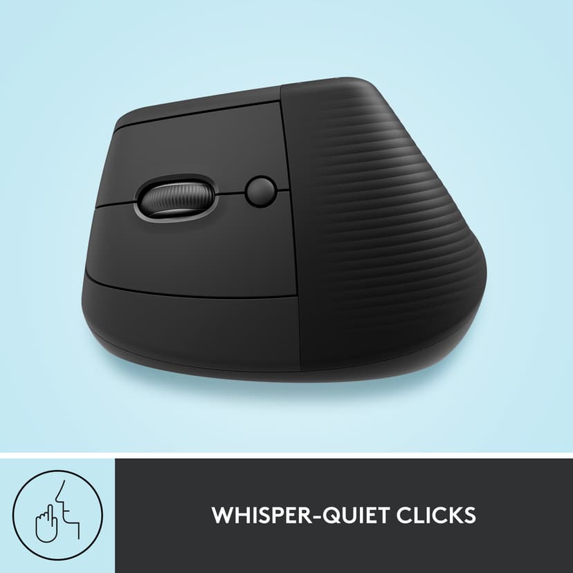 Logitech Lift Vertical Ergo Mouse Left Graphite RF Wireless + Bluetooth