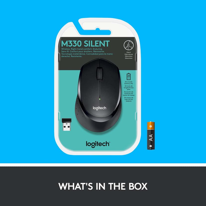 Logitech M330 Silent Plus Wireless Langaton RF Hiiri