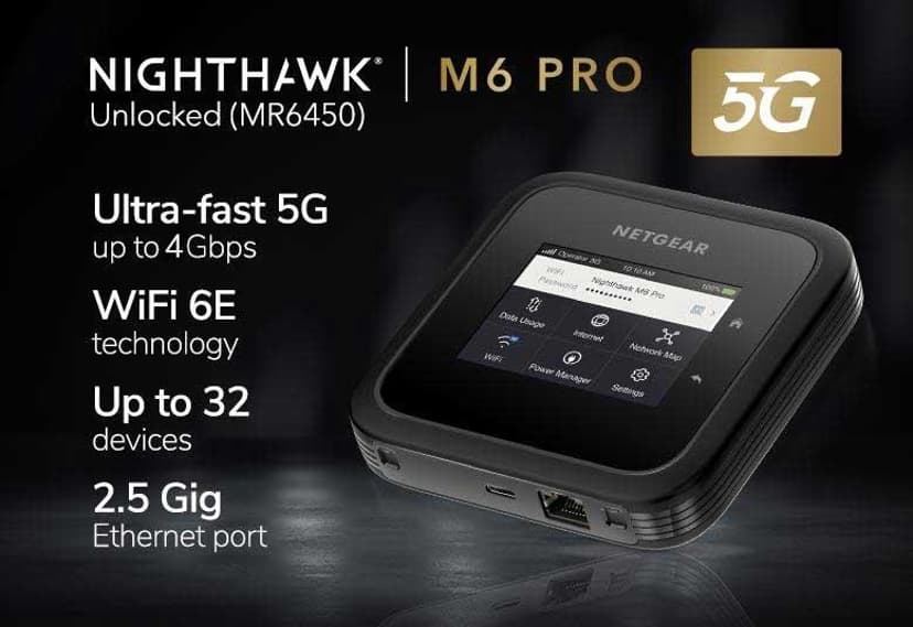 Netgear Nighthawk M6 Pro 5G WiFi 6E Mobile Router