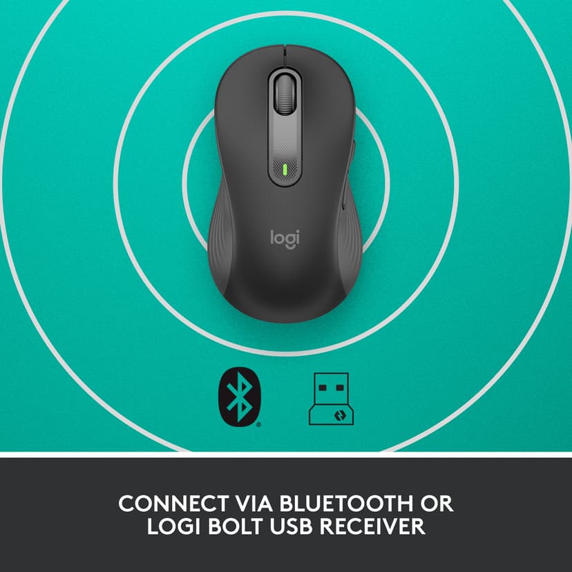 Logitech Signature M650 Large Left RF trådløs + Bluetooth