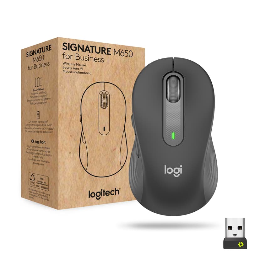 Logitech M650 for Business RF trådløs + Bluetooth
