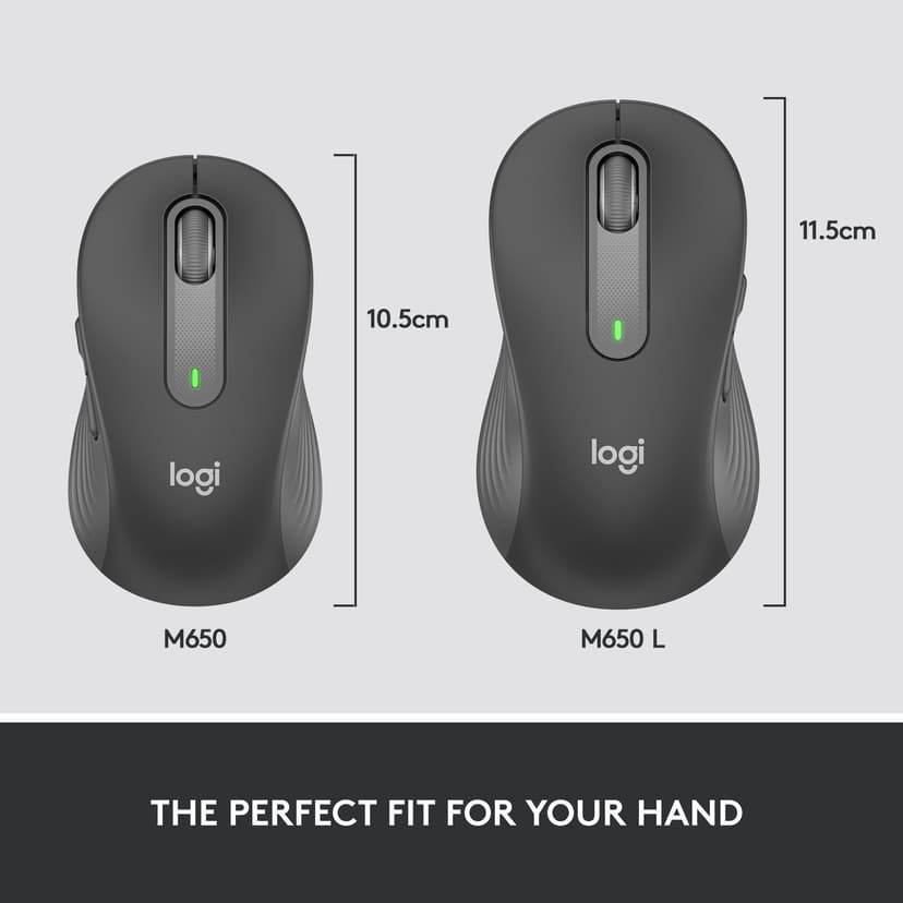 Logitech M650 Large for Business Bluetooth Mus Grafit