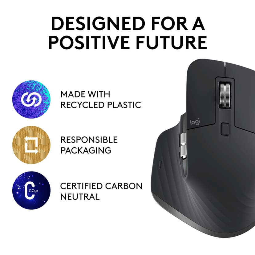 Logitech MX Master 3S Logi Bolt Trådlös RF + Bluetooth