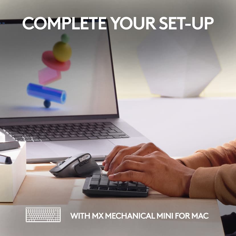 Logitech MX Master 3S for Mac datamus Kontor Høyre hendt Bluetooth Laser 8000 DPI Bluetooth