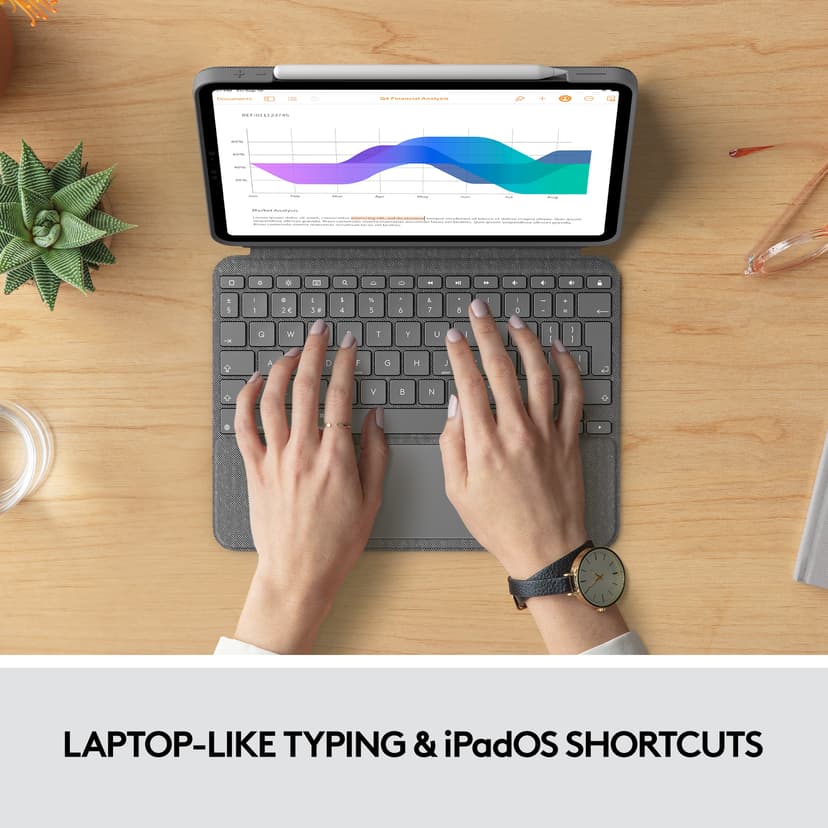 Logitech Combo Touch iPad Pro 11" 2nd gen, iPad Pro 11" 3rd gen, iPad Pro 11" 4th gen Nordisk Grå