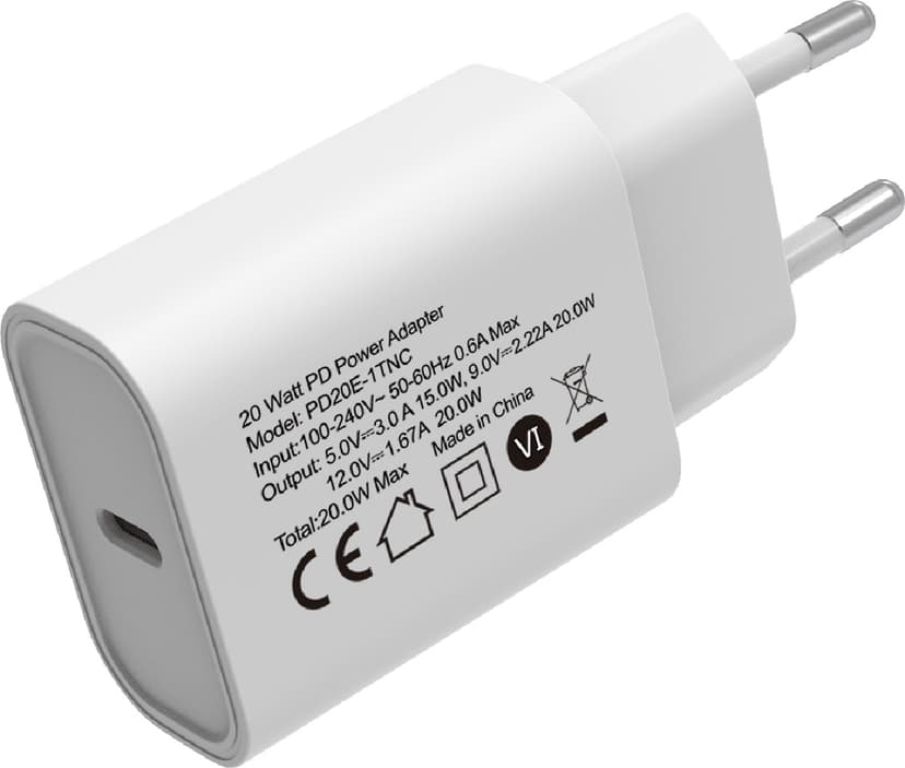 Cirafon Wall Charger 20W USB-C Hvid