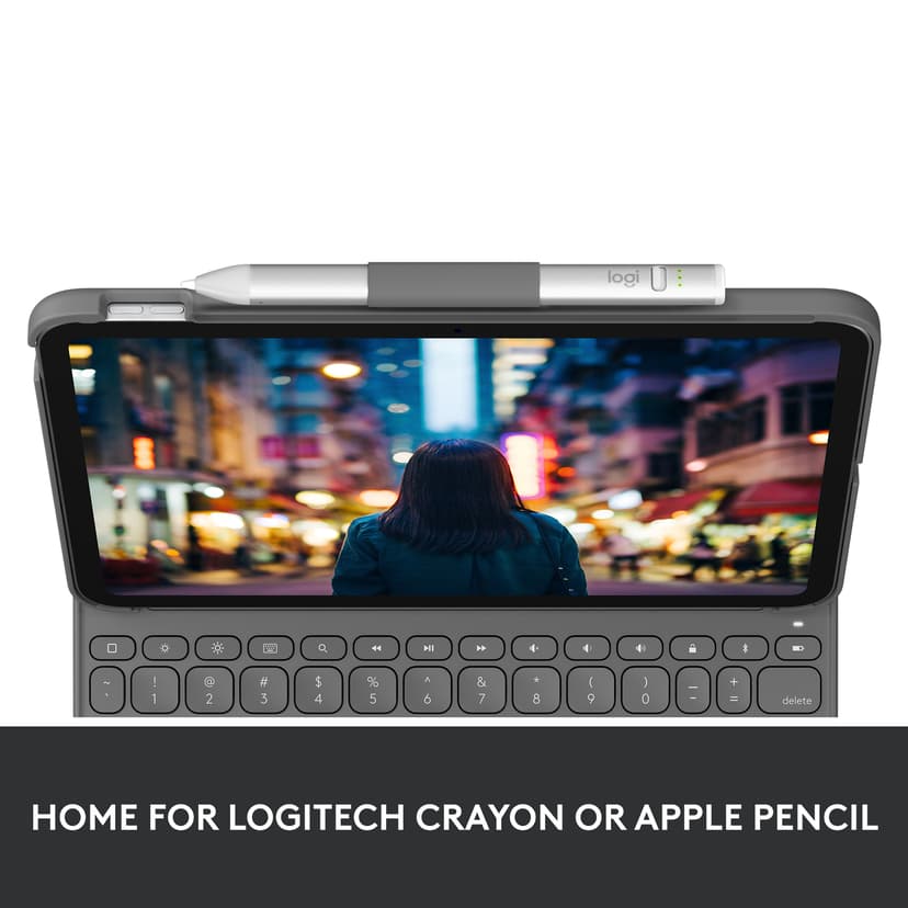 Logitech Slim Folio iPad 10th gen, iPad 11th gen Nordisk Grå