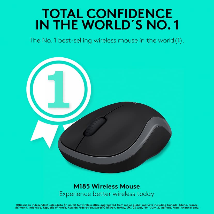 Logitech M185 RF Trådlös