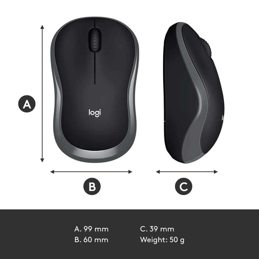 Logitech M185 RF Trådlös