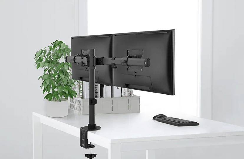 Neomounts FPMA-DCB100DBLACK - Dual Monitorarm voor 2 flatscreens tot 27" - Zwart