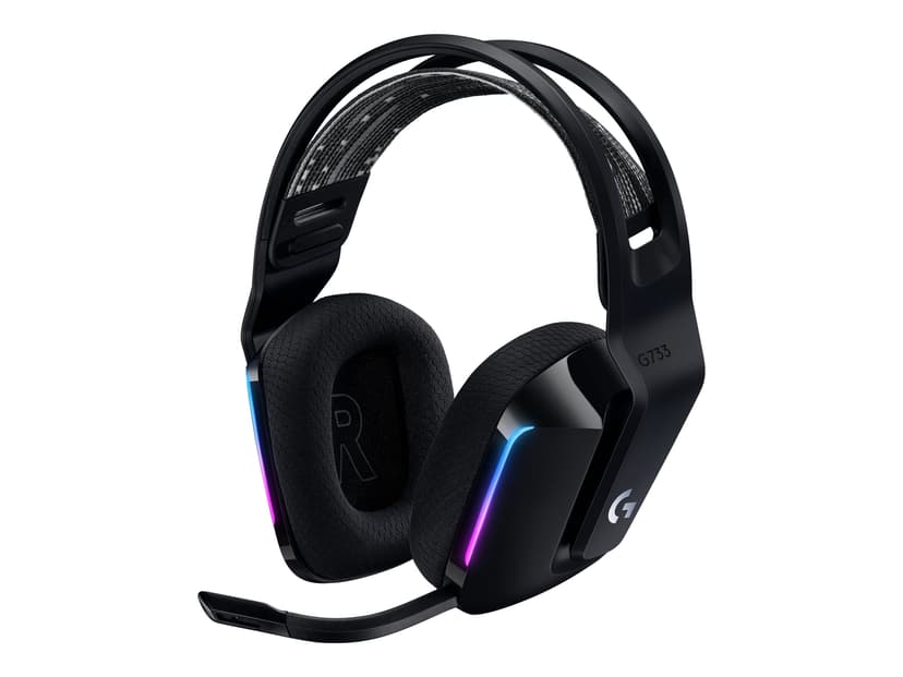 Logitech G733 Lightspeed Wireless RGB Gaming Headset - (Kuppvare klasse 2) Stereo Svart