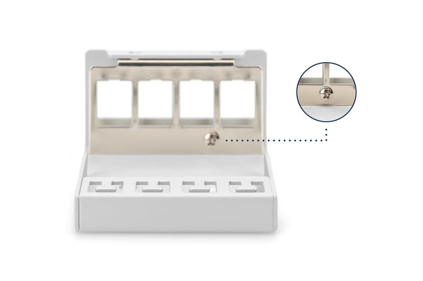 Digitus DN-93714 4-Port FTP Patch Panel Chassie Harmaa