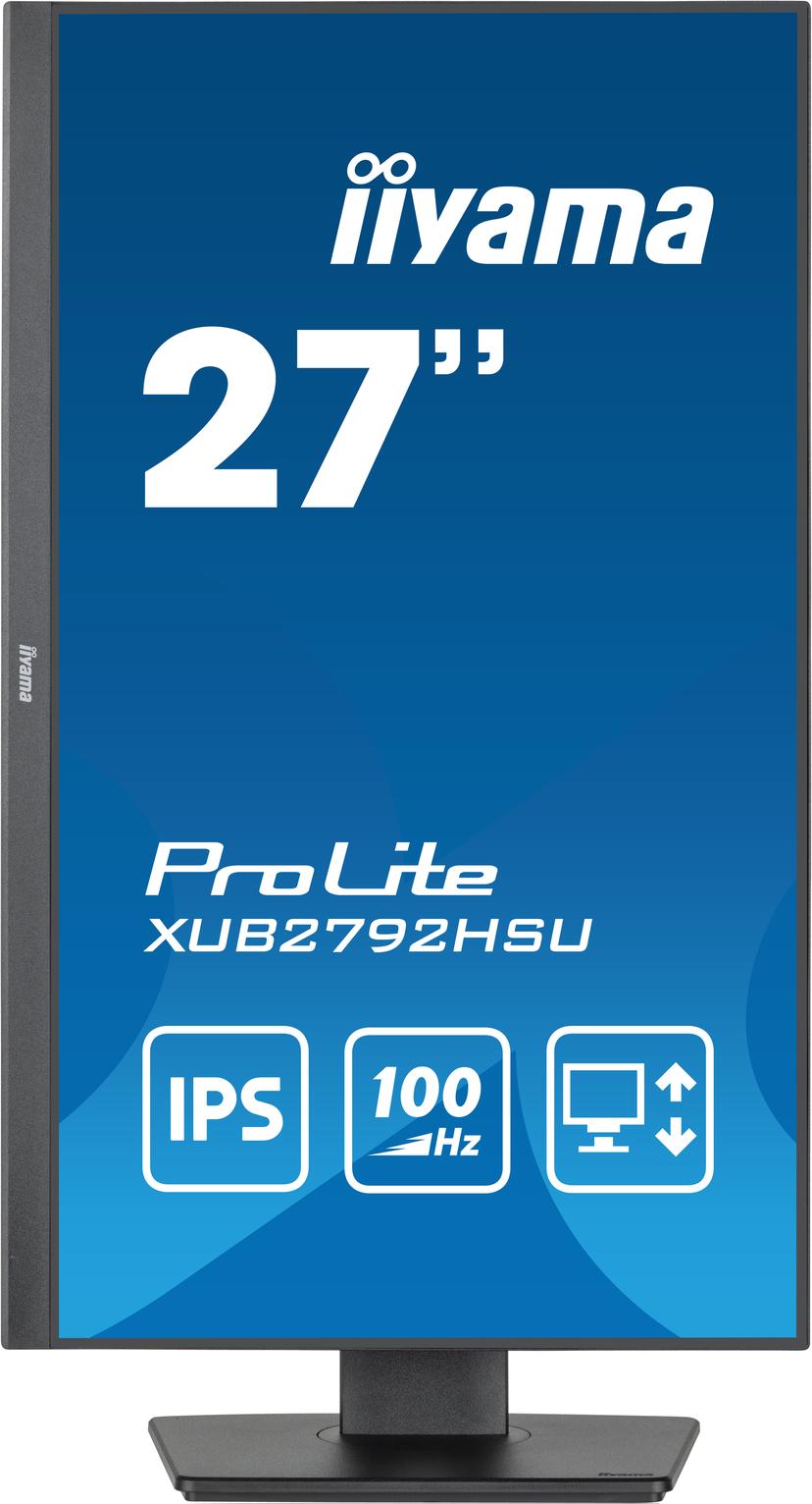 iiyama XUB2792HSU-B6 computer monitor 68,6 cm (27") 1920 x 1080 Pixels Full HD LED Zwart 27" 1920 x 1080pixels IPS 16:9 100Hz