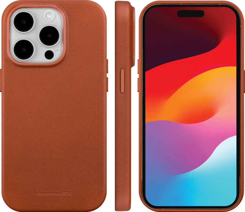 dbramante1928 Roskilde Magsafe Full-Grain Leather iPhone 15 Pro Max Punainen