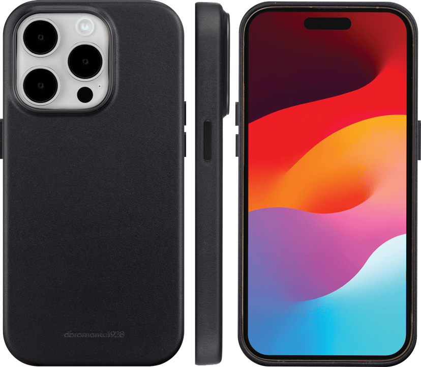 dbramante1928 Roskilde Magsafe Full-Grain Leather iPhone 15 Pro Max Musta