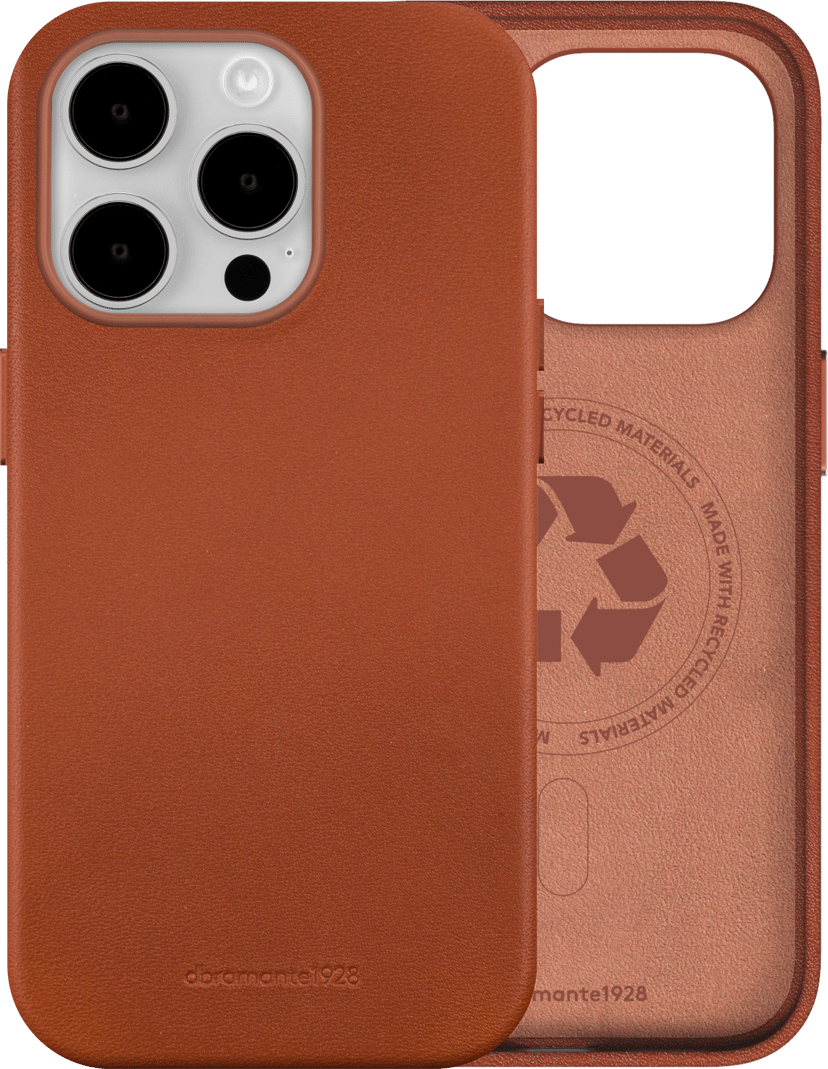 dbramante1928 Roskilde Magsafe Full-Grain Leather iPhone 15 Pro Max Punainen