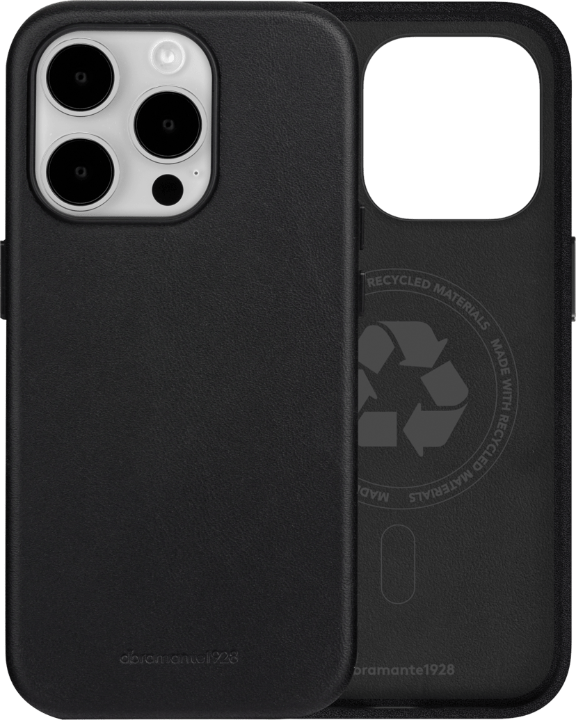 dbramante1928 Roskilde Magsafe Full-Grain Leather iPhone 15 Pro Max Musta