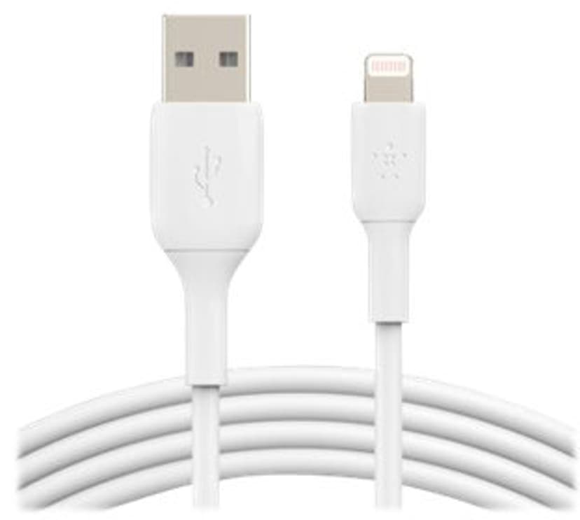 Belkin Lightning To USB-A Cable 2m Hvid