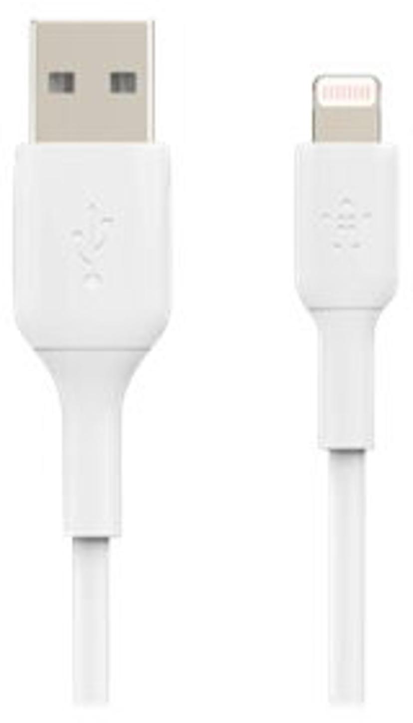 Belkin Lightning To USB-A Cable 2m Valkoinen