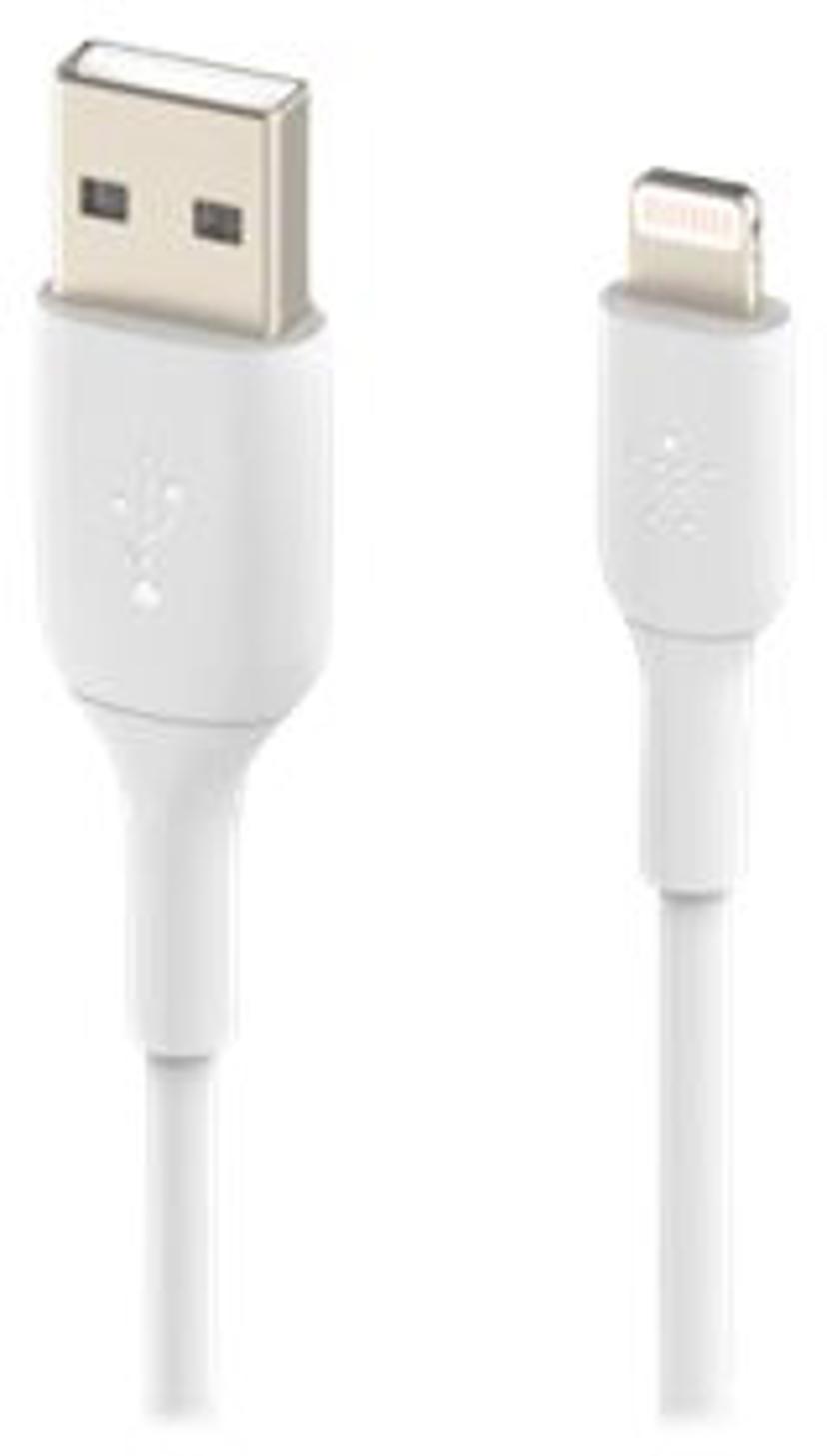 Belkin Lightning To USB-A Cable 2m Valkoinen