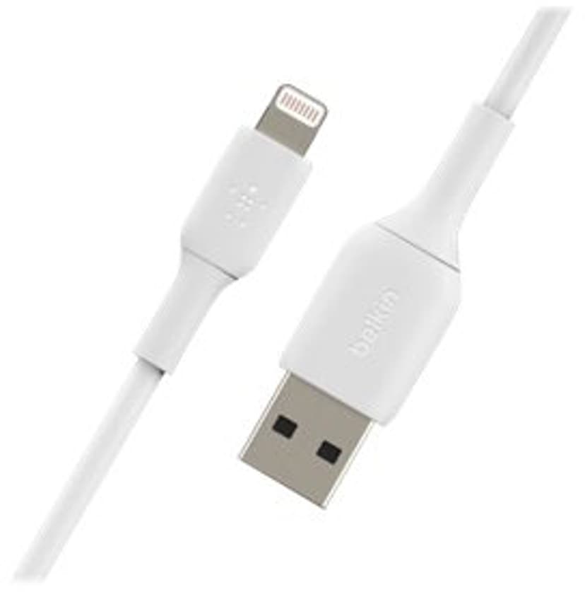 Belkin Lightning To USB-A Cable 1m Valkoinen