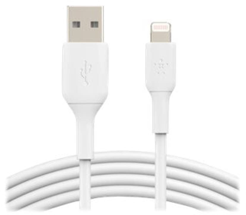 Belkin Lightning Till USB-A Kabel 0.15m Vit