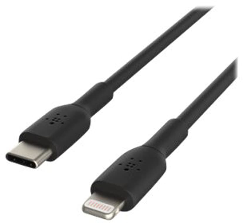 Belkin Lightning Till USB-C Kabel 1m Svart