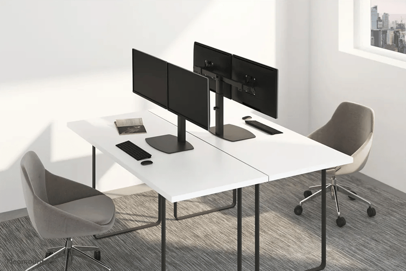 Neomounts FPMA-D865DBLACK - Dual Monitorarm Standaard voor schermen tot  27" - Zwart