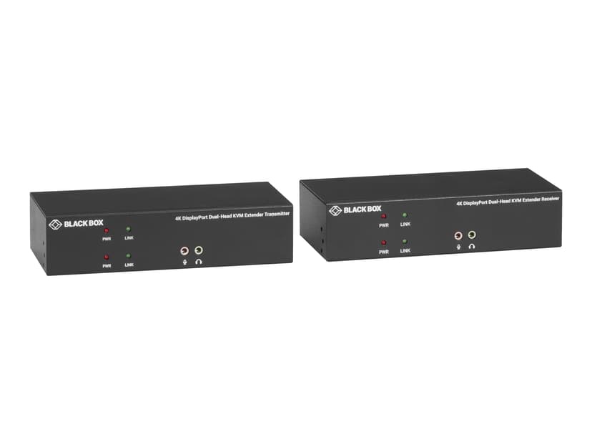 Black Box KVX Series KVM Extender DP Dual Head USB Audio CatX Tx+Rx