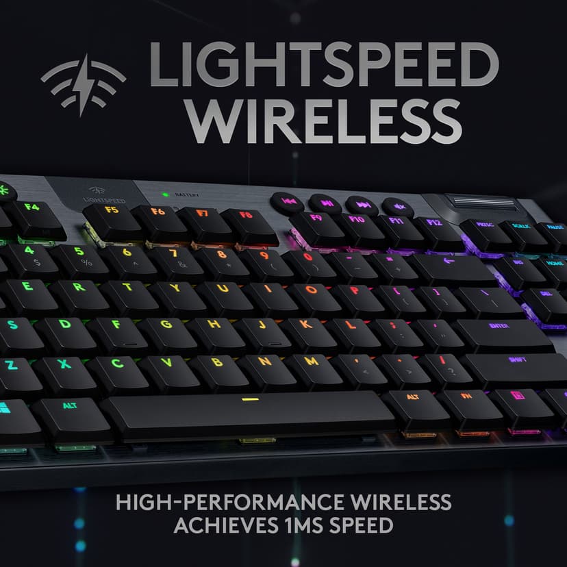 Logitech Gaming G915 Tkl - Tangentbord - Backlit - Usb, Blue Kabel Logitech GL Tactile Amerikanskt internationellt