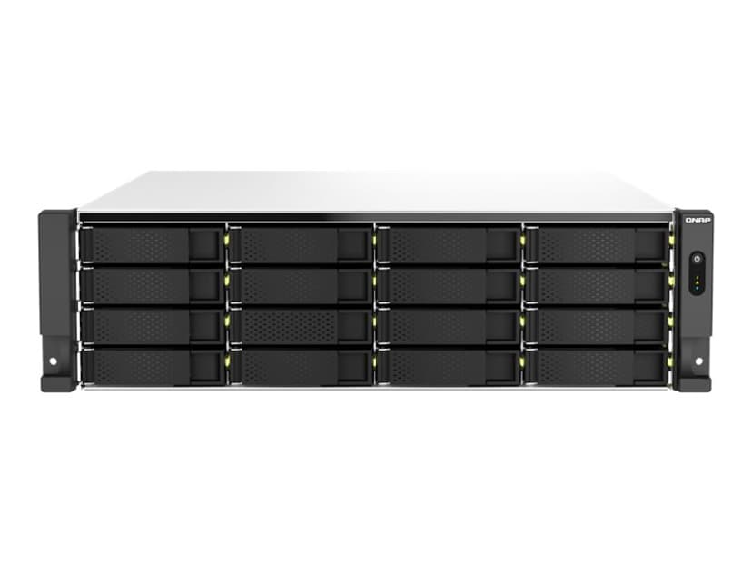 QNAP TS-h2287XU-RP NAS Rack (3U) Intel Xeon E E-2336 32 GB DDR4 0 TB QuTS hero Svart, Vit