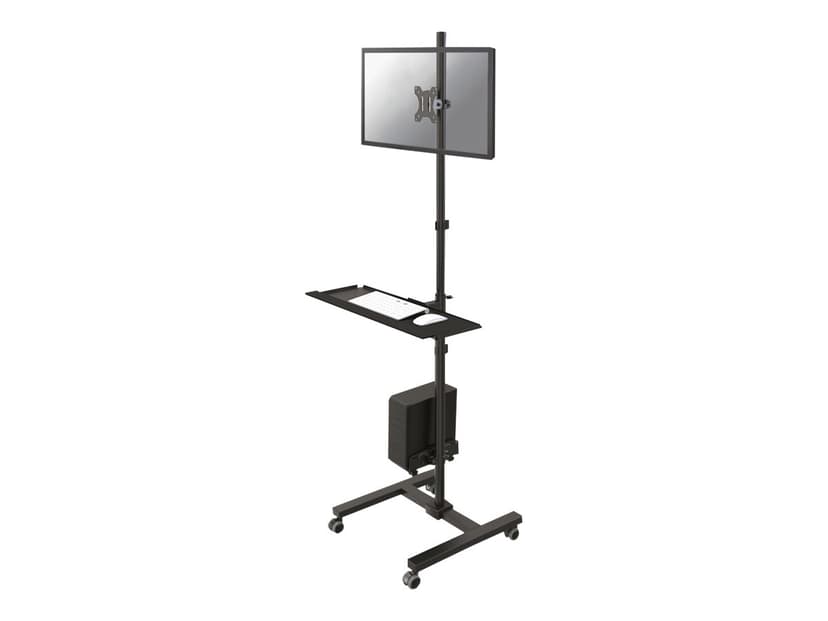 Neomounts FPMA-MOBILE1700 - Mobiele werkplek voor een monitor (max. 32"), PC, toetsenbord en muis.
