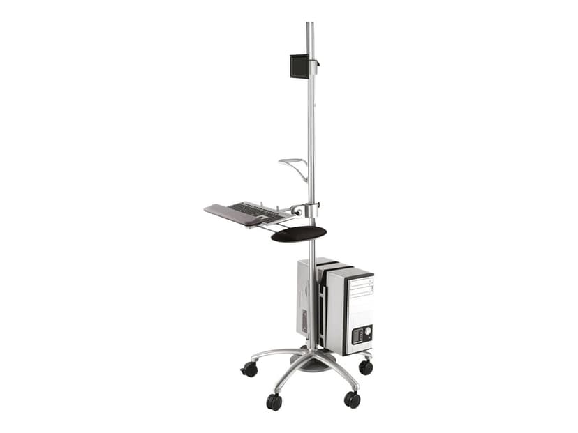 Neomounts FPMA-MOBILE1800 - Mobiele werkplek voor een monitor (max. 27"), PC, toetsenbord en muis.