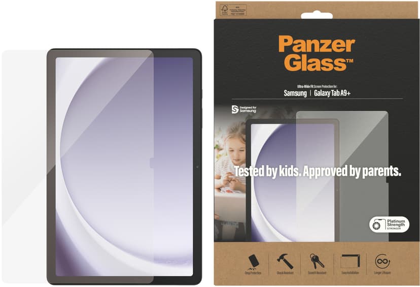 Panzerglass Ultra-Wide Fit skärmskydd Samsung Galaxy Tab A9+