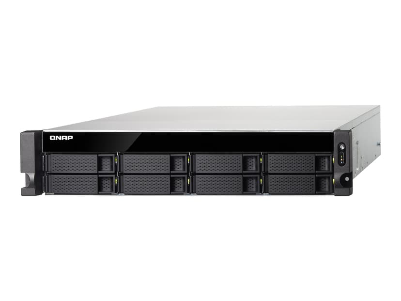 QNAP TS-877XU-RP NAS Rack (2U) AMD Ryzen™ 5 2600 8 GB DDR4 0 TB QNAP Turbo System Svart, Grå