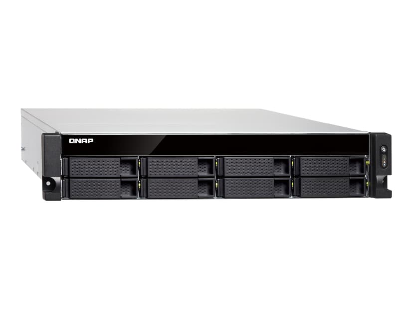 QNAP TS-877XU-RP NAS Rack (2U) AMD Ryzen™ 5 2600 8 GB DDR4 0 TB QNAP Turbo System Svart, Grå