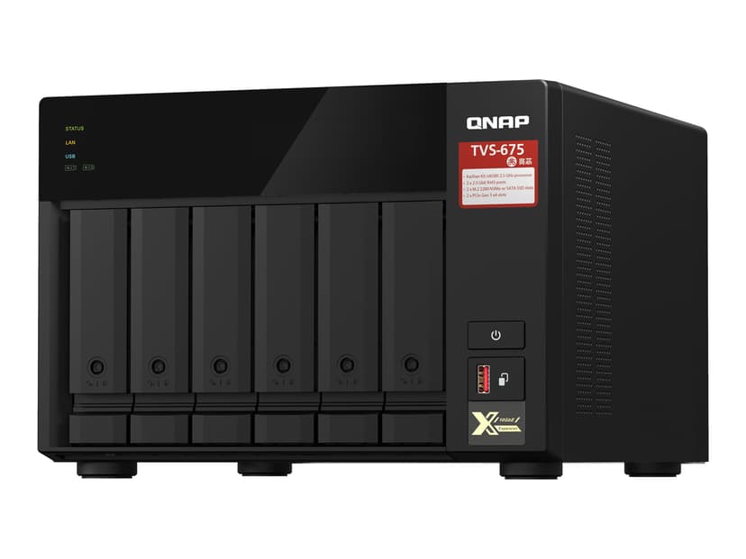 QNAP TVS-675 NAS Tower Ethernet/bredbåndsforbindelse Sort KX-U6580