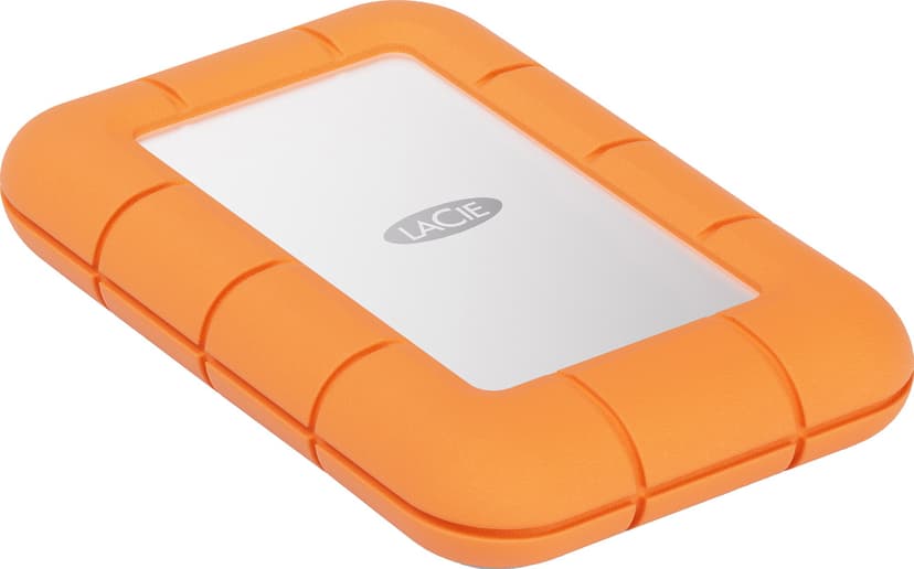LaCie Mini Rugged SSD 500GB USB-C Grå, Orange