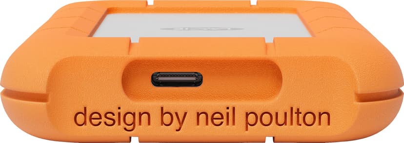 LaCie Mini Rugged SSD 500GB USB-C Grå, Orange