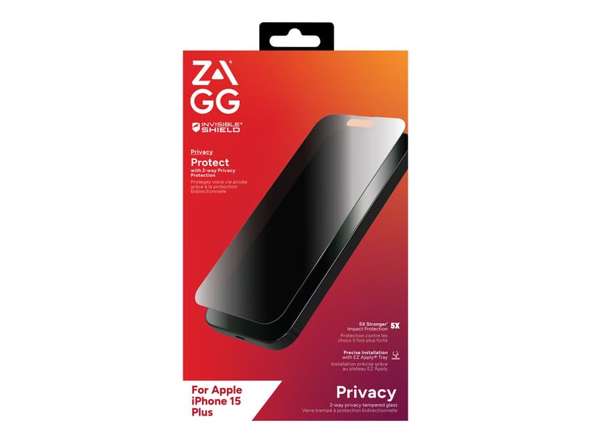 Zagg InvisibleShield Glass Elite Privacy iPhone 15 Plus