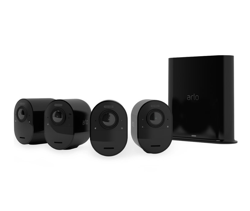 Arlo Ultra 2 trådlös övervakningskamera 4-pack, Svart