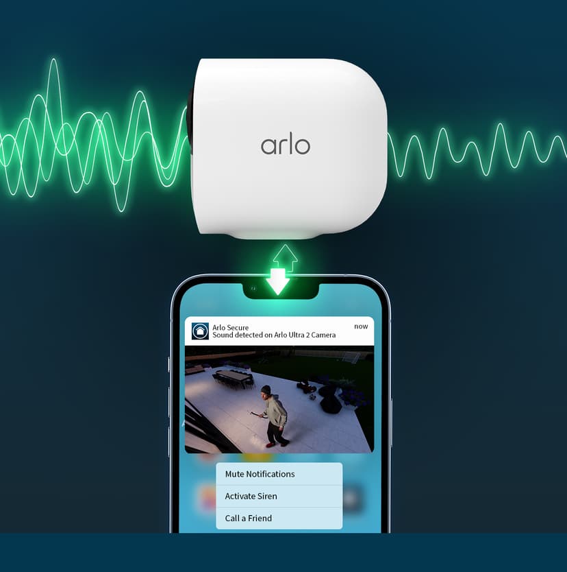 Arlo Ultra 2, langaton valvontaratkaisu, 2 kappaleen pakkaus, valkoinen