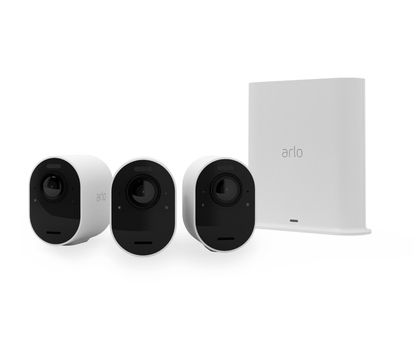 Arlo Ultra 2, langaton valvontaratkaisu, 3 kappaleen pakkaus, valkoinen