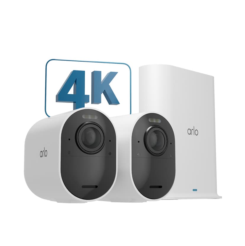Arlo Ultra 2 XL For Business, trådlös övervakningskamera 2-pack, Vit