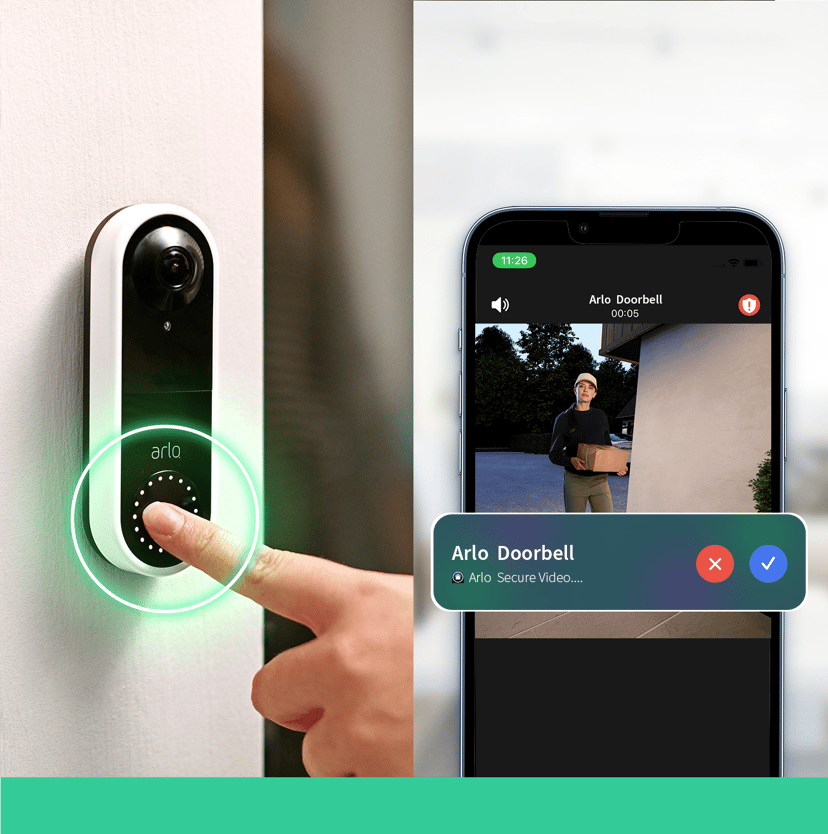 Arlo Wire-Free Video Doorbell Black