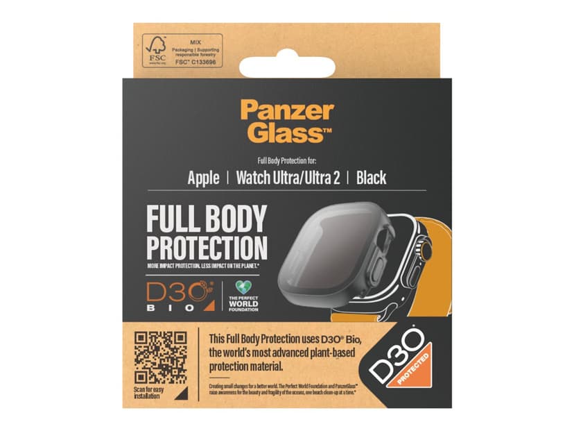 Panzerglass Full Body Apple Watch Ultra/Ultra 2 49mm With D30 Black