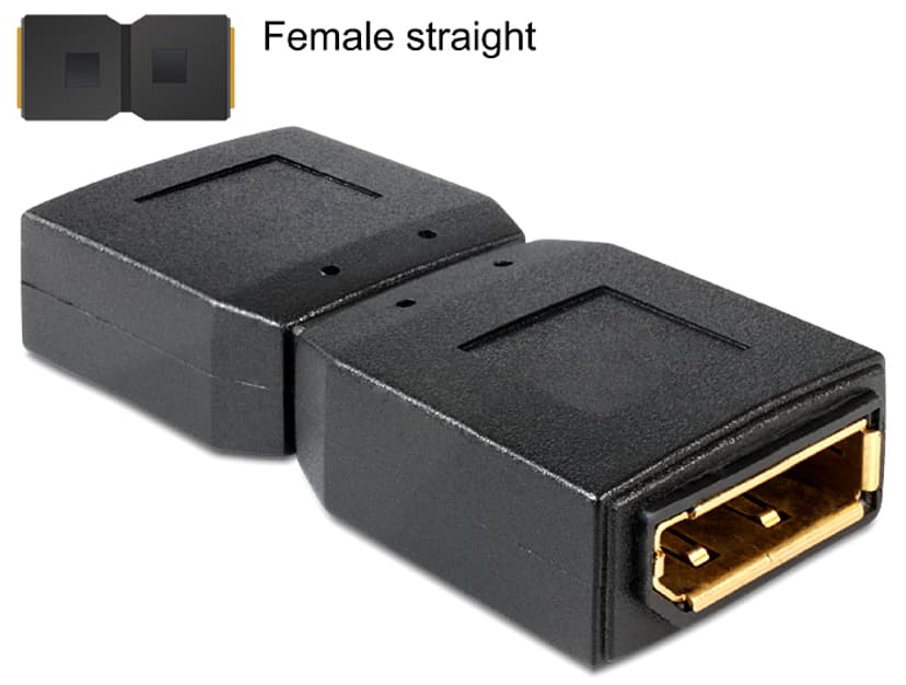 Delock Adapter Displayport female > Displayport female Gender Changer DisplayPort DisplayPort