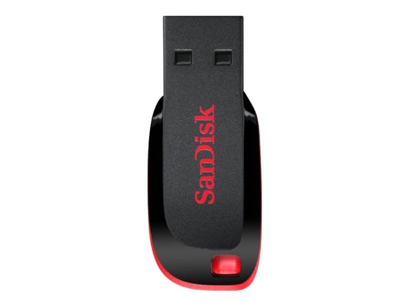 SanDisk Cruzer Blade 16GB USB-A Sort, Rød
