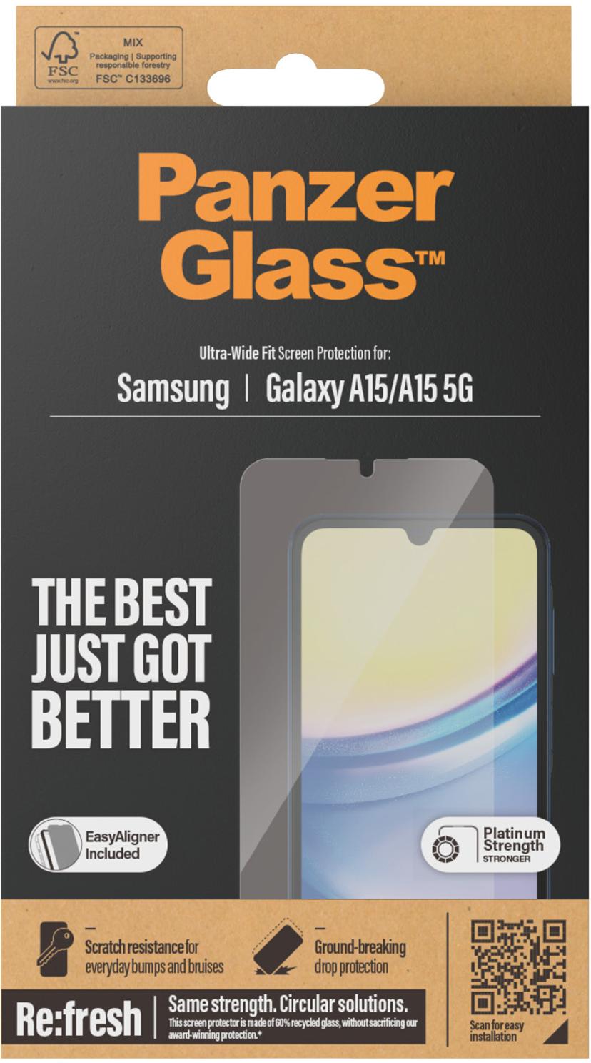 Panzerglass Ultra-Wide Fit skärmskydd Samsung Galaxy A15 4G, Samsung Galaxy A15 5G