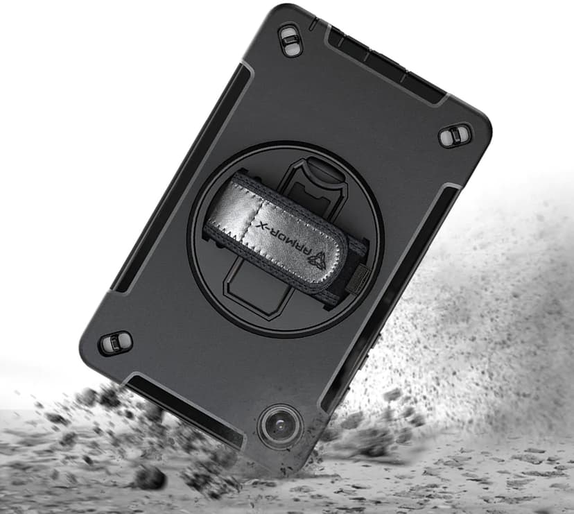 Armor-X Rainproof Military Grade Rugged Case With Hand Strap And Kick-stand Svart